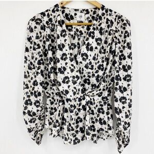 Cabi Rosette Blouse #5898 Wrap Peplum Top
Leopard Print